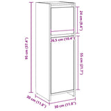 Bathroom Cabinet Old Wood 30x30x95 cm Engineered Wood 856061