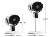 UK Standard FKYT-L18XH5R 2-in-1 Air Circulator Fan, 220V 40W, Black & White ABS Body, Copper-clad 36804356