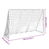 Kids' Football Goal with Balls 2-in-1 White 184x64x124 cm 4008437