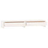 Monitor Stand White 100x27x15 cm Solid Wood Pine 813960