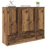 Highboard with Drawer 3 pcs Old Wood Engineered Wood 3402671