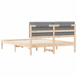 Bed Frame with Upholstered Headboard Light Grey 150 x 200 cm 878039