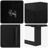 Highboard Black Oak 34.5 x 34 x 180 cm Engineered Wood 3416208