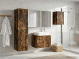 Bathroom Cabinet Set 5 pcs Smoked Oak Engineered Wood 3407331
