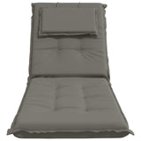 Sunlounger Cushion GEMERT 100% Polyester Grey 190 x 60 x 9 cm 947524