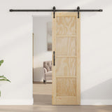 Sliding Door ORKDAL Natural and Black 61 x 198.5 cm 3445575