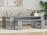 Coffee Table Set 2 pcs Grey Sonoma Engineered Wood 8000137