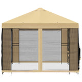 Garden Gazebo with Sidewalls 4 x 3 m Cream Polyester and Steel 900386