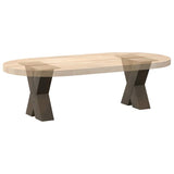 Coffee Table Legs X-Shaped 2 pcs Natural Steel 30x cm Steel 4012931