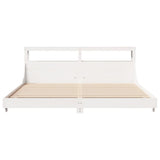 Bed Frame without Mattress White 180x200 cm Super King Solid Wood Pine 3306412