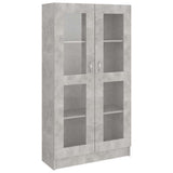 Vitrine Cabinet Concrete Grey 82.5x30.5x150 cm Engineered Wood 802763