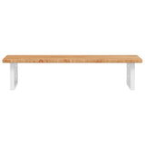 Basin Shelf Wall Mounted Steel and Solid Wood Oak 3302396