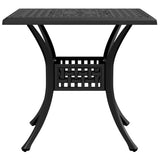 ZNTS Garden Table Black 80x80x75 cm Cast Aluminium 4002812