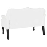 Chesterfield Bench White 120.5 x 65 x 75 cm Faux Leather 42019285