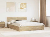 Bed Frame with Drawer Sonoma Oak 140 x 190 cm Engineered Wood 3412375