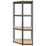 4-Layer Shelves 2 pcs Anthracite Steel&Engineered Wood 3154151