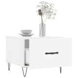 Coffee Tables 2pcs High Gloss White 50x50x40 cm Engineered Wood 829385