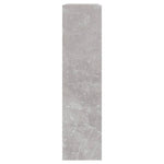 Shoe Cabinet with Mirror 2-Layer Concrete Grey 63x17x67 cm 342630