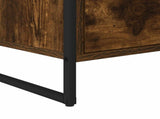 Side Cabinet Smoke Oak 96.5 x 30 x 75 cm Engineered Wood 886608