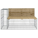 ZNTS Garden Bench with Gabion Basket Impregnated Wood Pine 3196247