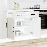 Kitchen Base Cabinet Kalmar High Gloss White Engineered Wood 853499