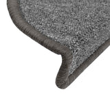 Stair Mats 30 pcs 56x17x3 cm Dark Grey Half Round 3365734