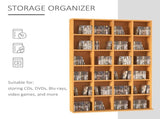 CD Storage Unit with Adjustable Shelves, 89 x 130.5 cm, Beech Wood Finish T3398P341482
