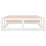 Bed Frame White Solid pine wood, Plywood 75x190 cm Small Single 820822
