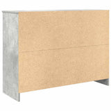 Sideboard with Drawer Concrete Grey 101x35x76 cm Engineered Wood 861565