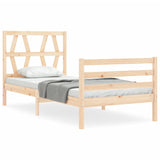 Bed Frame without Mattress Small Single Solid Wood 3194336