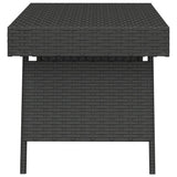 Foldable Side Table Black 60x40x38 cm Poly Rattan 319408