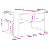 Coffee Table Black Oak 92 x 53 x 45 cm Engineered Wood 8000093