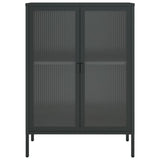 Sideboard Black 75x35x105 cm Glass and Steel 353003