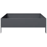 ZNTS Garden Raised Bed Anthracite 100x100x33.5 cm Steel 851026