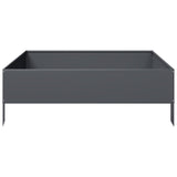 ZNTS Garden Raised Bed Anthracite 100x100x33.5 cm Steel 851026