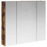 Bathroom Mirror Cabinet with Shelf Smoked Oak 80 x 14.5 x 70 cm 889107