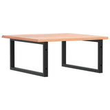 Basin Shelf Wall Mounted Steel and Solid Wood Oak 3302641