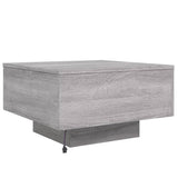 Coffee Table with LED Lights Grey Sonoma 55x55x31 cm 836579
