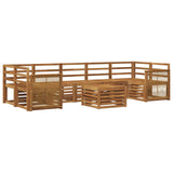 Outdoor Sofa Set 8 pcs Natural Solid Acacia Wood 3384145