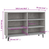 Sideboard Concrete Grey 103.5x35x70 cm Engineered Wood 806044