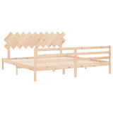 Bed Frame without Mattress 200x200 cm Solid Wood 3195306
