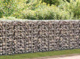 Gabion Wall with Covers Galvanised Steel 50x20x100 cm 143576