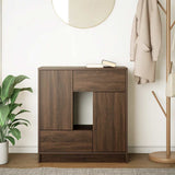 Sideboard with Drawers and Doors Brown Oak 70.5x34x74.5 cm 861847