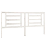 Bed Headboard White Solid Pine Wood Standard Decorative Inlays 818836