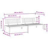 ZNTS Garden Pallet Middle Sofas 2 pcs Solid Wood Acacia 3209307