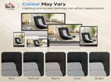 Floor Chair, Folding Floor Sofa with Adjustable Backrest, Wide Seat, Swivel Base, Black T3398P554112
