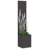 Garden Privacy Screen Black 32 x 32 x 150 cm Cold-rolled steel 876392