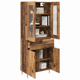 Highboard with Drawer 2 pcs Old Wood Engineered Wood 3415826