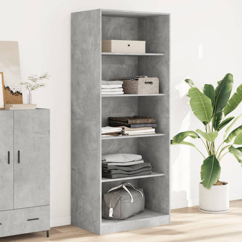 Wardrobe Concrete Grey 80x50x200 cm Engineered Wood 3307723