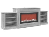 Electric Fireplace Grey Sonoma 140 x 30 x 67 cm Engineered wood 8021148